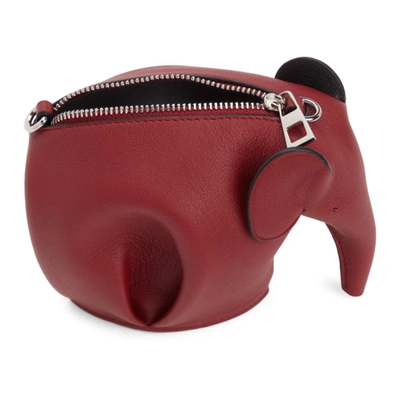 Shop Loewe Red Mini Elephant Bag In 7695 Rouge