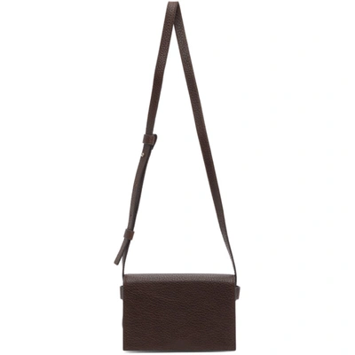 Shop Lemaire Brown Mini Satchel Bag In 449 Drkbrwn