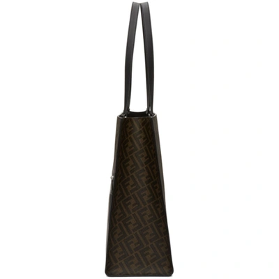 Shop Fendi Brown Forever  East/west 197 Tote In F199b Blkto