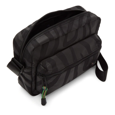 Shop Ps By Paul Smith Black And Grey Zebra Crossbody Bag In Black 79