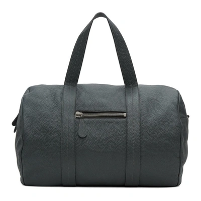 Shop Maison Margiela Grey Leather Duffle Bag In T8085 Castl