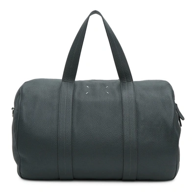 Shop Maison Margiela Grey Leather Duffle Bag In T8085 Castl