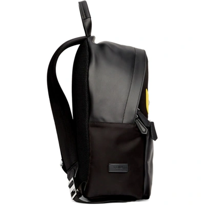 Shop Fendi Black & Yellow Bag Bugs Backpack In F0r2a Black