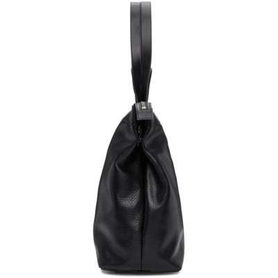 Shop Marsèll Marsell Black Leather Large Tote In 150-666 Blk