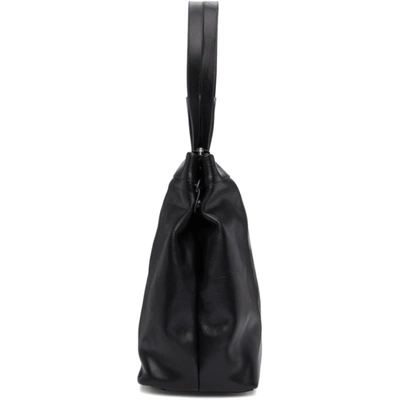 Shop Marsèll Marsell Black Leather Large Tote In 150-666 Blk