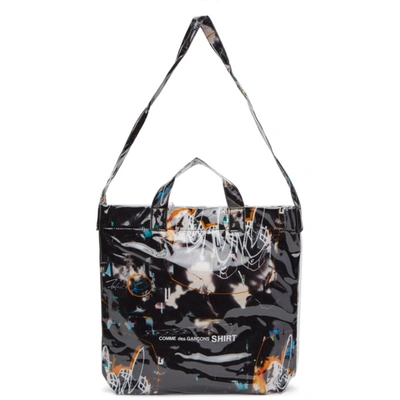 Shop Comme Des Garçons Shirt Black Small Futura Edition Tote In Print A