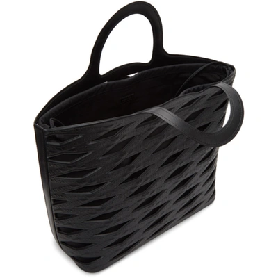 Shop Balenciaga Black Neo Basket Tote In 1002black/