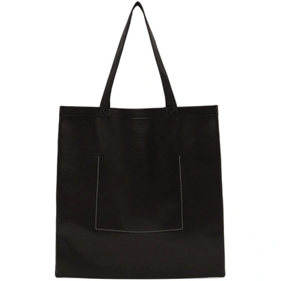 Shop Rick Owens Black Large Signature Tote In 09 Blk