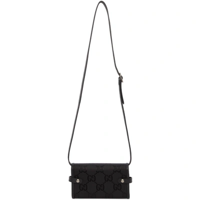 Shop Gucci Black Off The Grid Gg Eco Messenger Bag In 1000 Black/