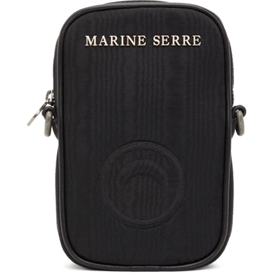 MARINE SERRE 黑色迷你 PHONE CASE 单肩包