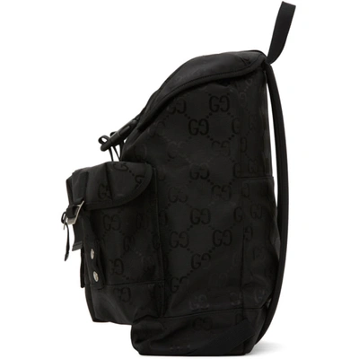 Shop Gucci Black Off The Grid Gg Eco Backpack In 1000 Blk/bl