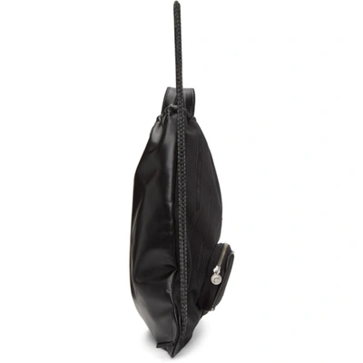 Shop Marine Serre Black Two-sided Drawstring Backpack