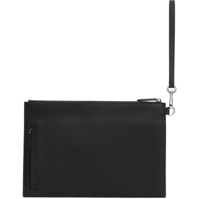 Shop Fendi Black Bag Bugs Pouch In F0wad Black