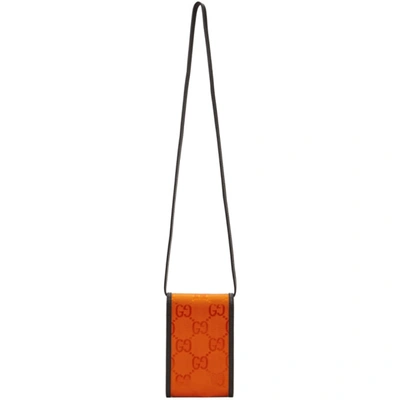 Shop Gucci Black & Orange Mini 'off The Grid' Gg Messenger Bag In 7560 Crtogb