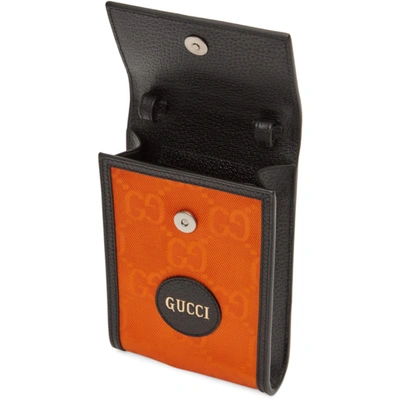 Shop Gucci Black & Orange Mini 'off The Grid' Gg Messenger Bag In 7560 Crtogb