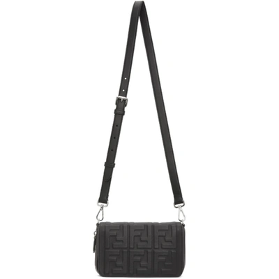 Shop Fendi Black 'forever ' Flap Bag In F0gxn Black