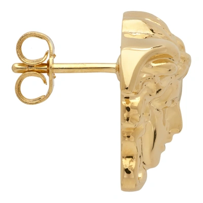 Shop Versace Gold Medusa Earrings In D00o Gold