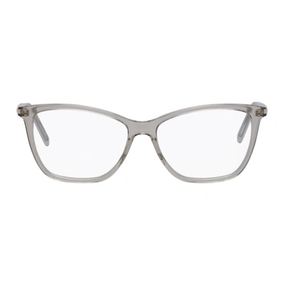 Shop Saint Laurent Off-white Sl 259 Glasses In 008 Beige