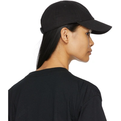Shop Balenciaga Black Logo Visor Cap In 1060 Black