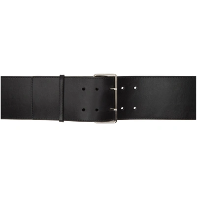 Shop Alexander Mcqueen Black Military Belt In 1000 Black