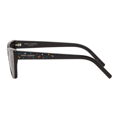 Shop Saint Laurent Black Sl 276 Sunglasses In 017 Black