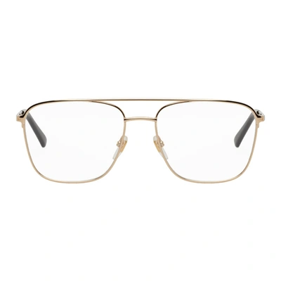 Shop Gucci Gold Aviator Glasses In 002 Gold