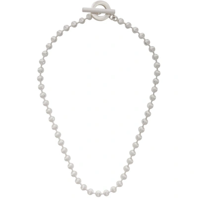 Shop Gucci Silver Ball-chain Choker Necklace In 8106 Silver