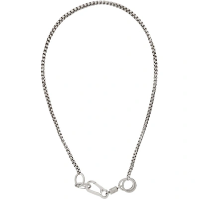 Shop Martine Ali Silver Boxer Hardware Wrap Chain Necklace