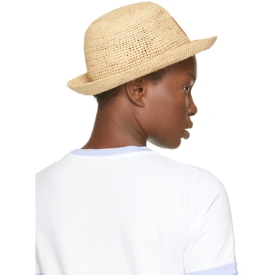 Shop Kenzo Beige High Summer Bucket Hat In 02 Off Wht