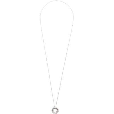 Shop Alan Crocetti Silver Loophole Necklace In Rhodium