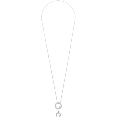 Shop Alan Crocetti Silver Loophole Necklace In Rhodium