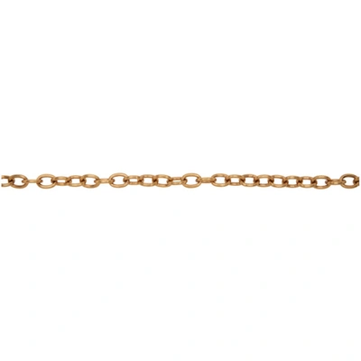 Shop Saint Laurent Bronze Chain Belt In 0537 Lgtbro