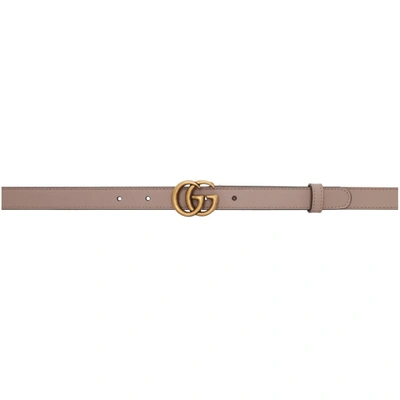 Shop Gucci Pink Gg Belt In 5729 Porcel