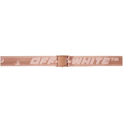 Shop Off-white Pink New Logo Industrial Belt In Pink Nude