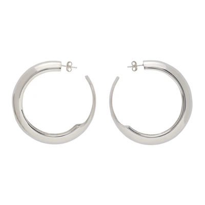Shop Kwaidan Editions Silver Pearls Before Swine Edition Rune Hoop Earrings