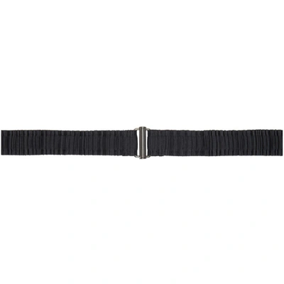 Shop Issey Miyake Black Pleats Belt In 15 Black