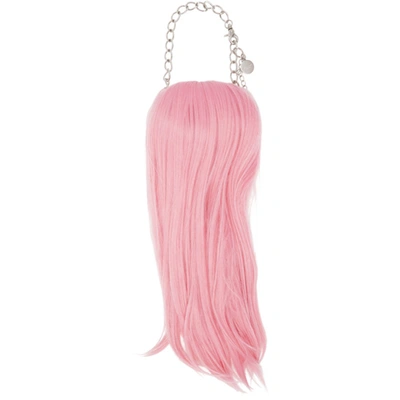 Shop Comme Des Garçons Homme Deux Pink Hair Necklace In 1 Pink