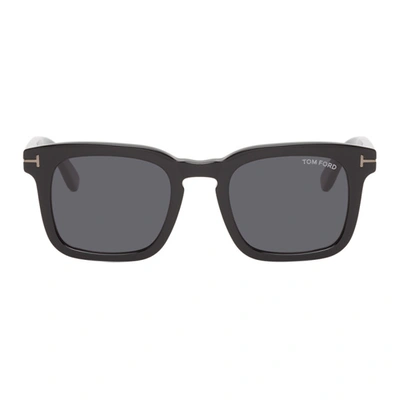 Shop Tom Ford Black Dax Sunglasses In 01a Shnyblk