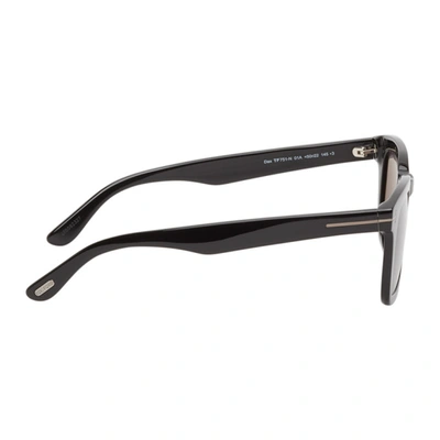 Shop Tom Ford Black Dax Sunglasses In 01a Shnyblk