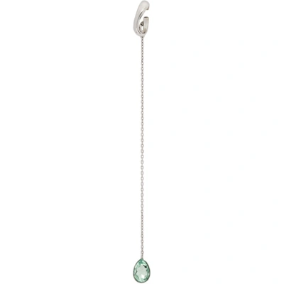 ALAN CROCETTI SSENSE 独家发售单只银色 AND 绿色紫水晶耳骨夹