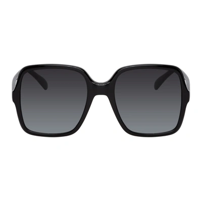 Shop Givenchy Black Oversized Square Sunglasses In 0807 Black