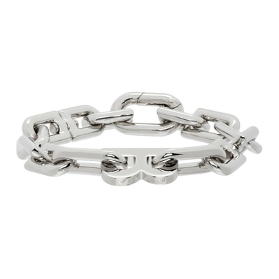 Shop Balenciaga Silver Thin B Chain Bracelet In 0926 Shnysi
