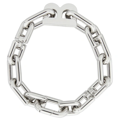 Shop Balenciaga Silver Thin B Chain Bracelet In 0926 Shnysi