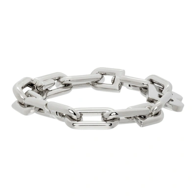 Shop Balenciaga Silver Thin B Chain Bracelet In 0926 Shnysi