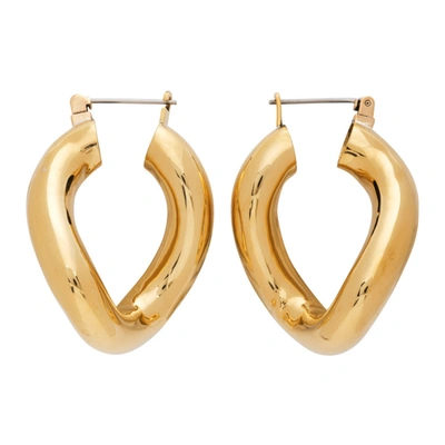 Shop Laura Lombardi Gold Anima Hoop Earrings In Brass