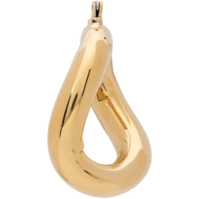 Shop Laura Lombardi Gold Anima Hoop Earrings In Brass