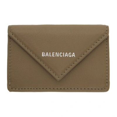 BALENCIAGA 灰色迷你 PAPIER 钱包