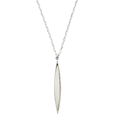 Shop Isabel Marant Silver Bone Spear Necklace In Ecsi Ecru/s