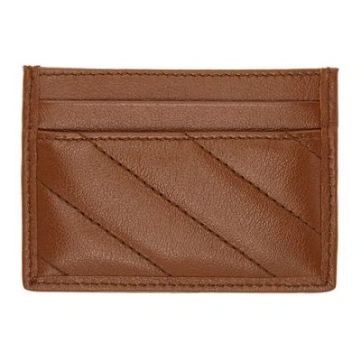 Shop Gucci Brown Diagonal Gg Marmont 2.0 Card Holder In 2535 Cuir/cuir