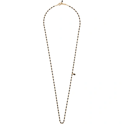 Shop Isabel Marant Gold And Black Casablanca Necklace In 01bk Black